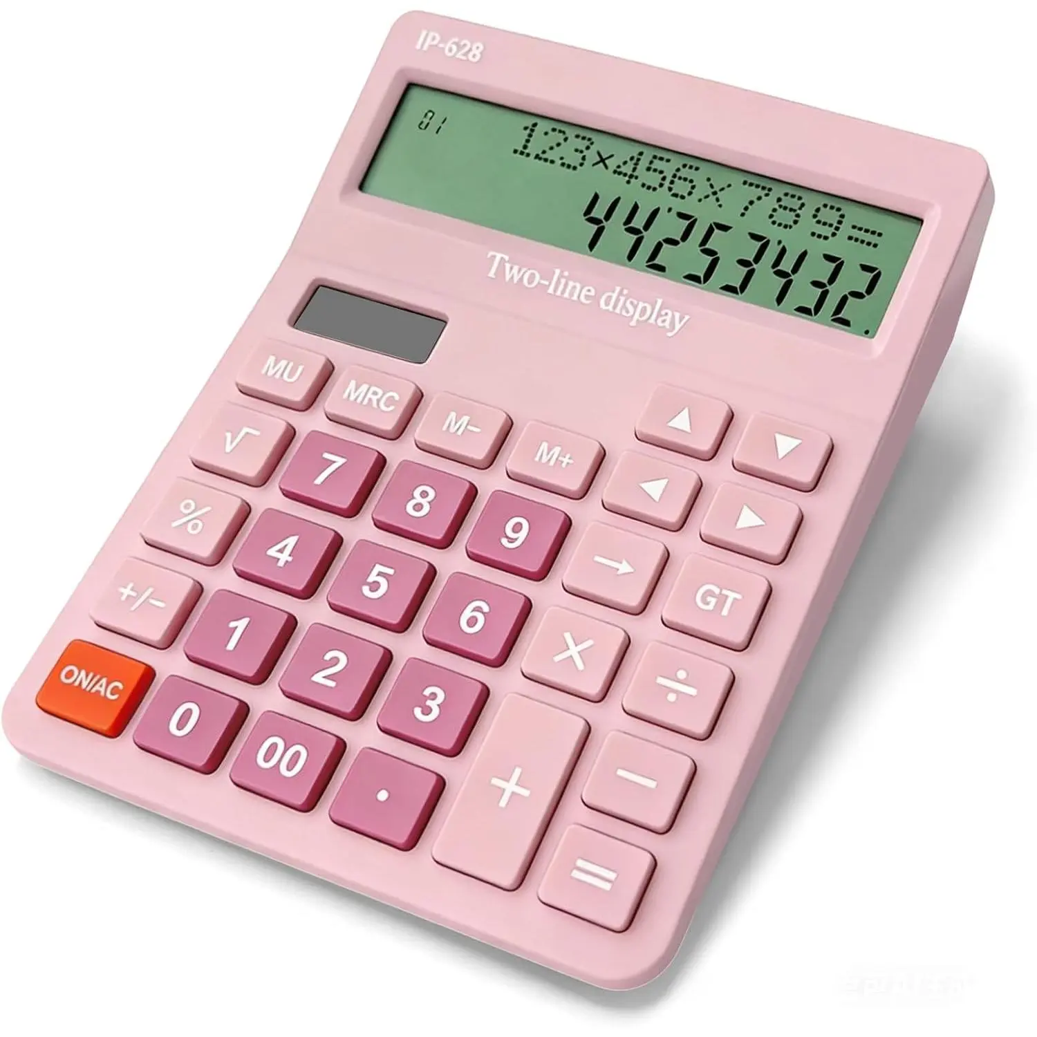 Calculators Desktop,Solar  Desk Calculator with Large 2 Line Display,  Calculator with Big Button, 4 Function Calculators for Business, Students, Office Supplies ()