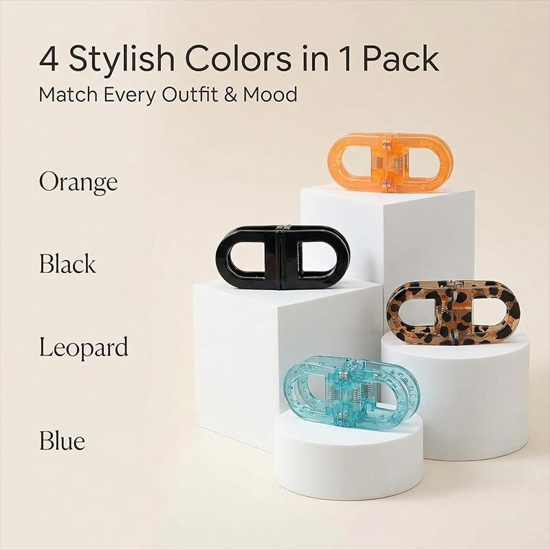 Magnetic Hair Clips, 4 Pack No-Slip Auto-Closure Hair Styling Clips for Women and Girls, Compact Portable Bow Design, Durable Material for All Hair Types