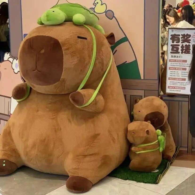 15-30cm Unisex Capybara Plush Toy with Strawberry Hat, Kawaii Simulation Stuffed Animal, Kids' Birthday Gift (Toys & Hobbies, Classic & Novelty, Stress Relief)