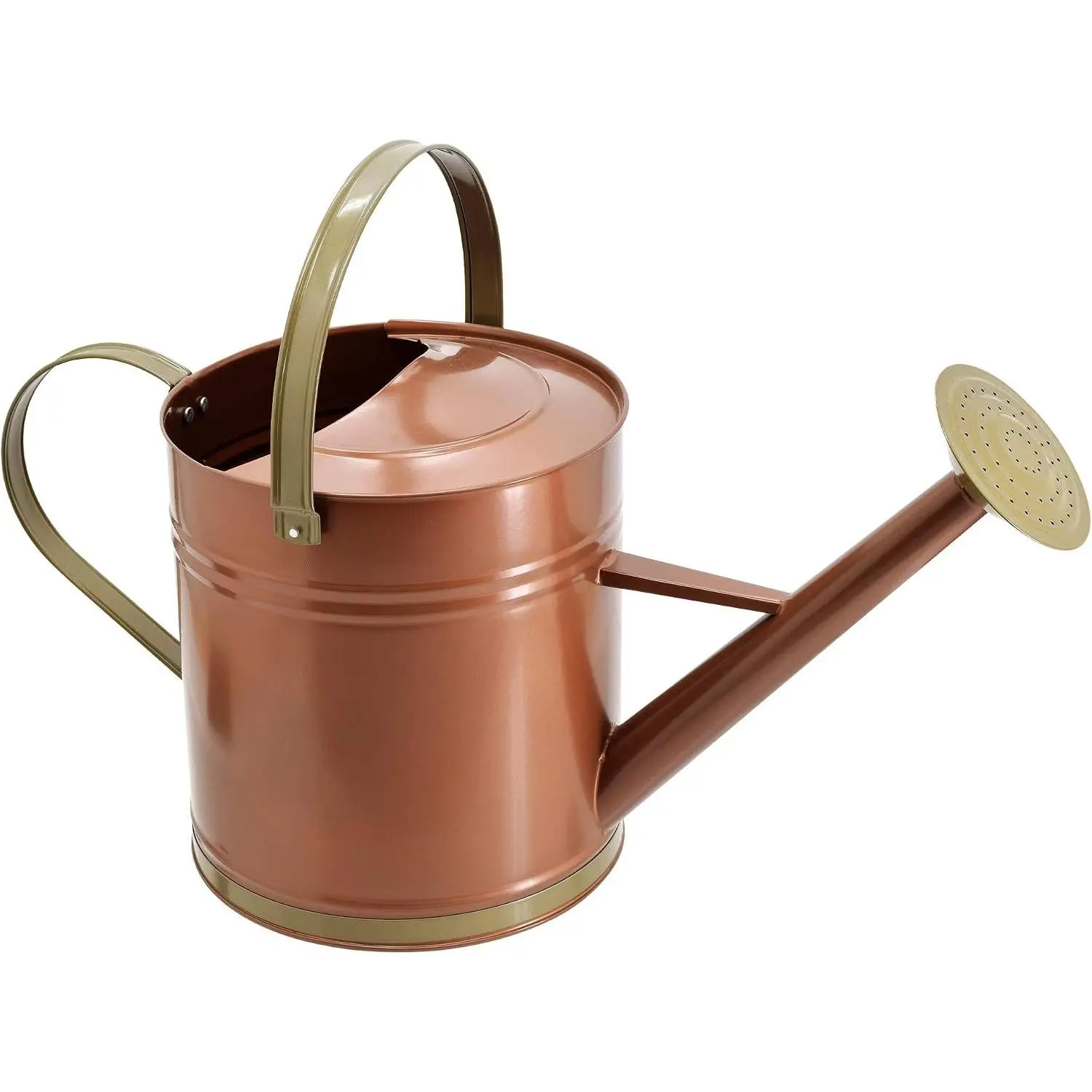 Classic Shiny Galvanized Metal Watering Can, Easy-Pour, Indoor and Outdoor, 2.6 gal, Shiny Galvanized Metal