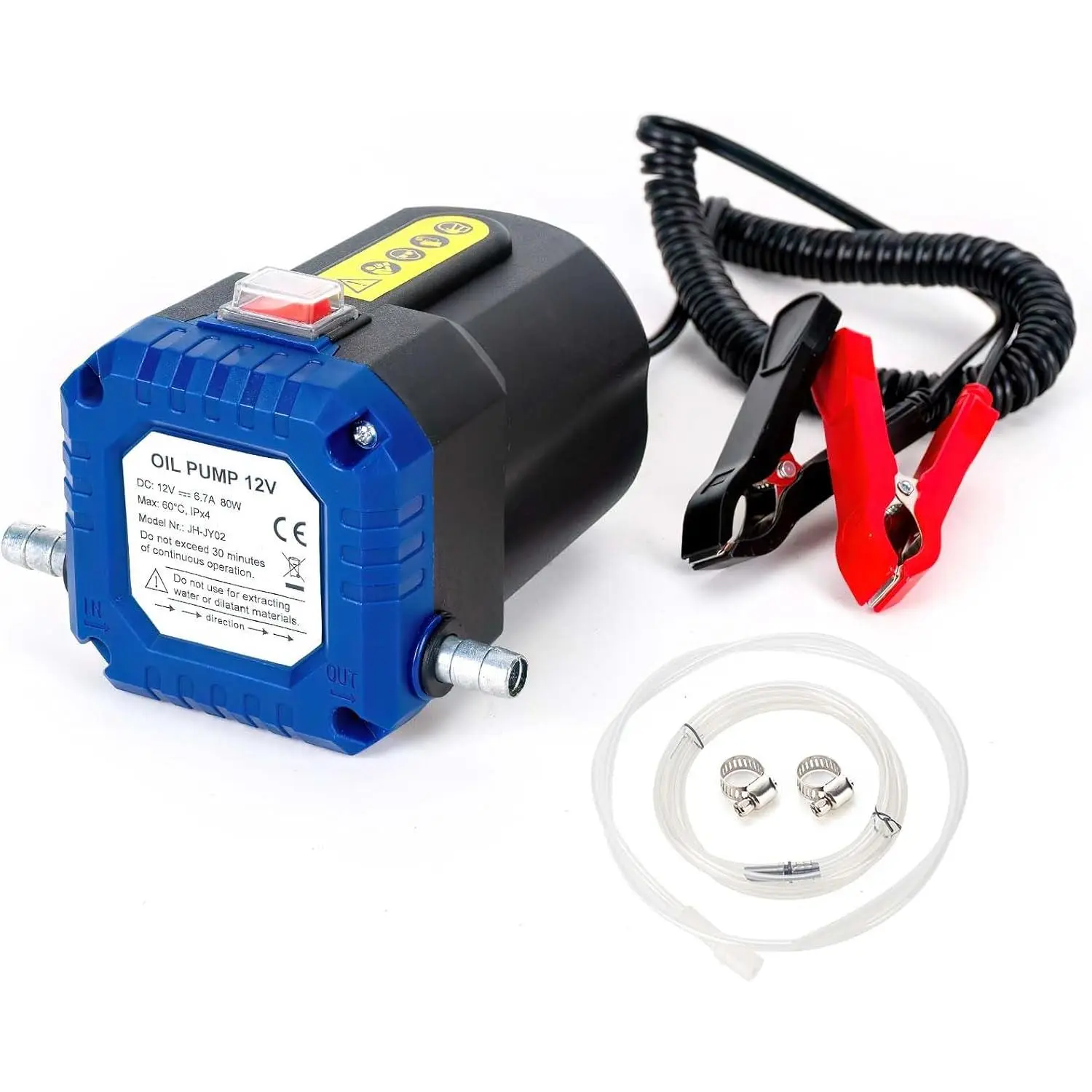 Oil Change Pump Extractor | 12V 80W Electric Oil Transfer Pump,  Oil  Fluid Pump with Tubes