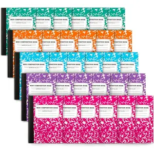 Mini Composition Notebooks - 30 Pack, 5 Pastel Colors, Narrow Ruled, Small Pocket Marble Journals for Kids Students College, 4.5x3.25 inches