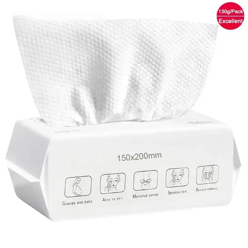 Disposable Face Towels, 4Packs Soft Gentle Multi-Purpose Facial Cleansing Pads, Facial Dry Wipes for Skincare & Makeup Removal, Face Towelettes for Hotel Use, Home Hygiene Products