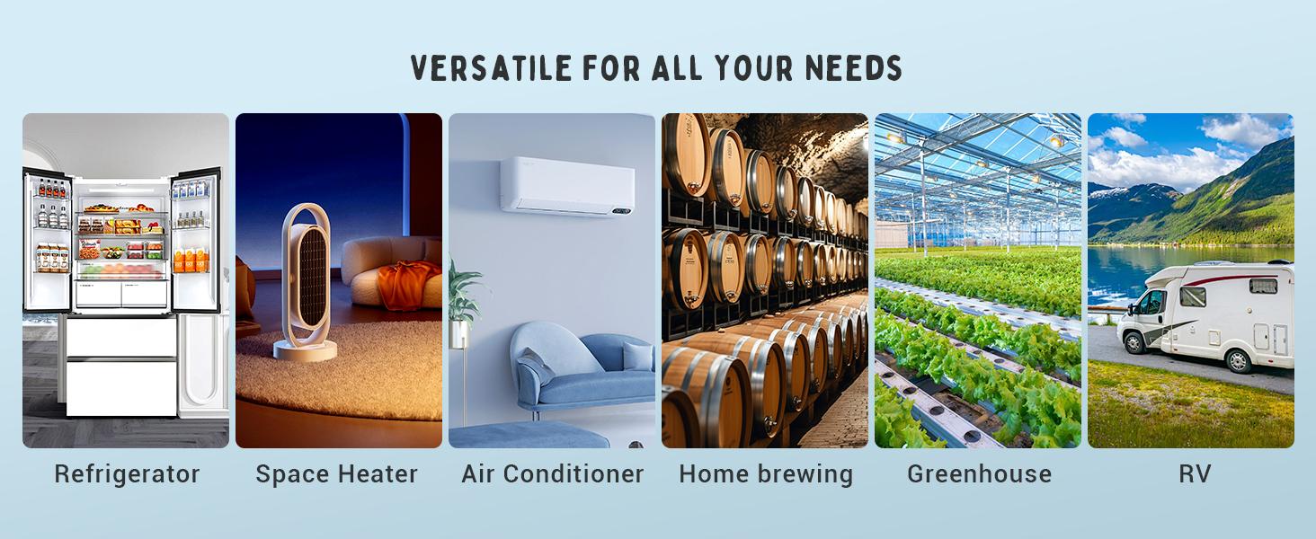 Plug in Thermostat WiFi 1800W 15A Heating Cooling Timer Countdown Mode