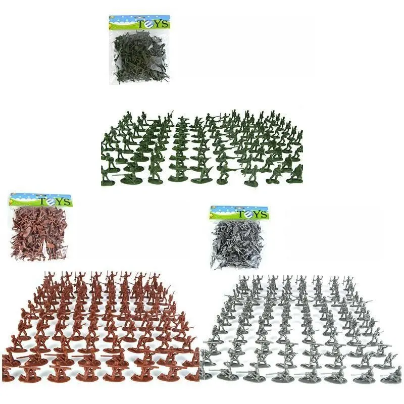360pcs Mini Military Soldier Diorama Figures Set, 12 Poses PVC Micro Soldier Model, & Tan Miniature Military Figurines for Sand Table Scene Display