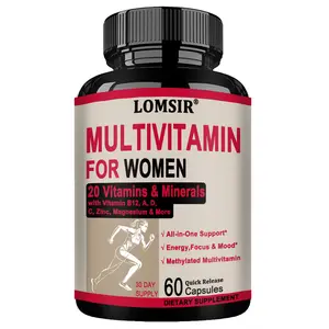 Multivitamin for Women – Methylated Womens Multivitamins & Multiminerals Capsules with Vitamin B12, A, D, C, Zinc, Magnesium & More for Complete Daily Support - 60 Capsules