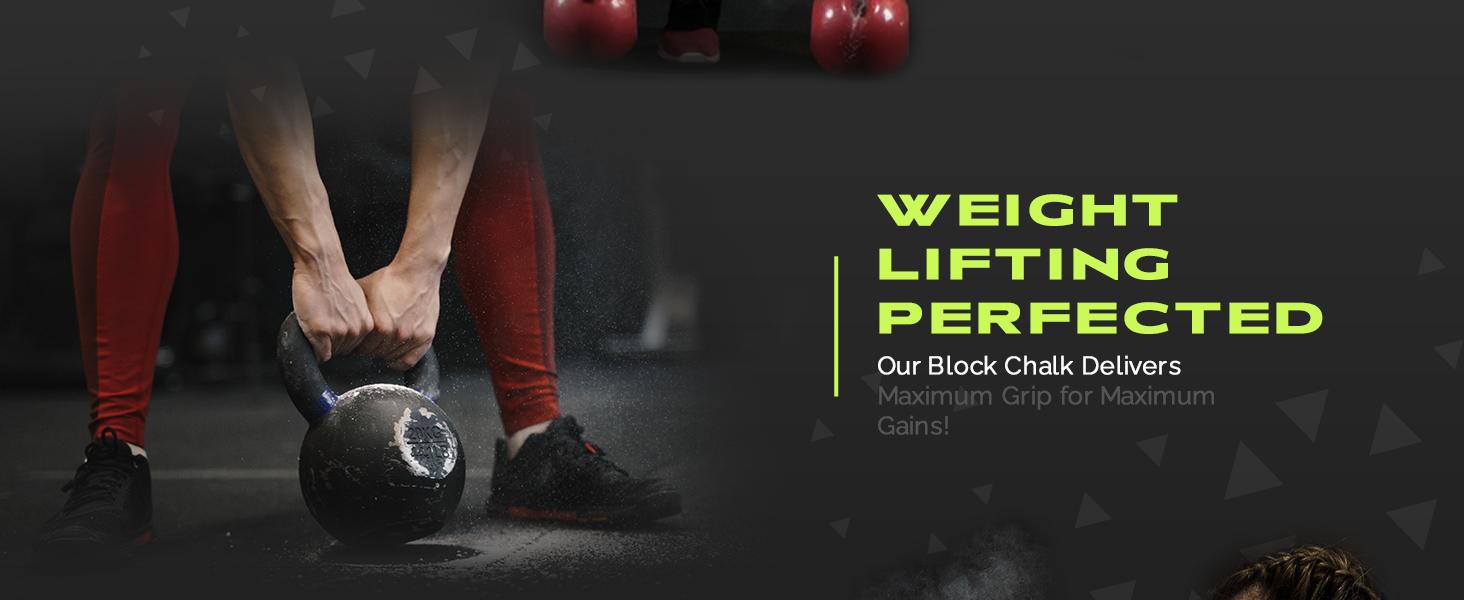 AGS Rage Fitness Premium Gym Chalk, Pure Magnesium Carbonate Chalk for Excellent Grip, Weightlifting, Gymnastics, Rock Climbing - Block Chalk 1 LB