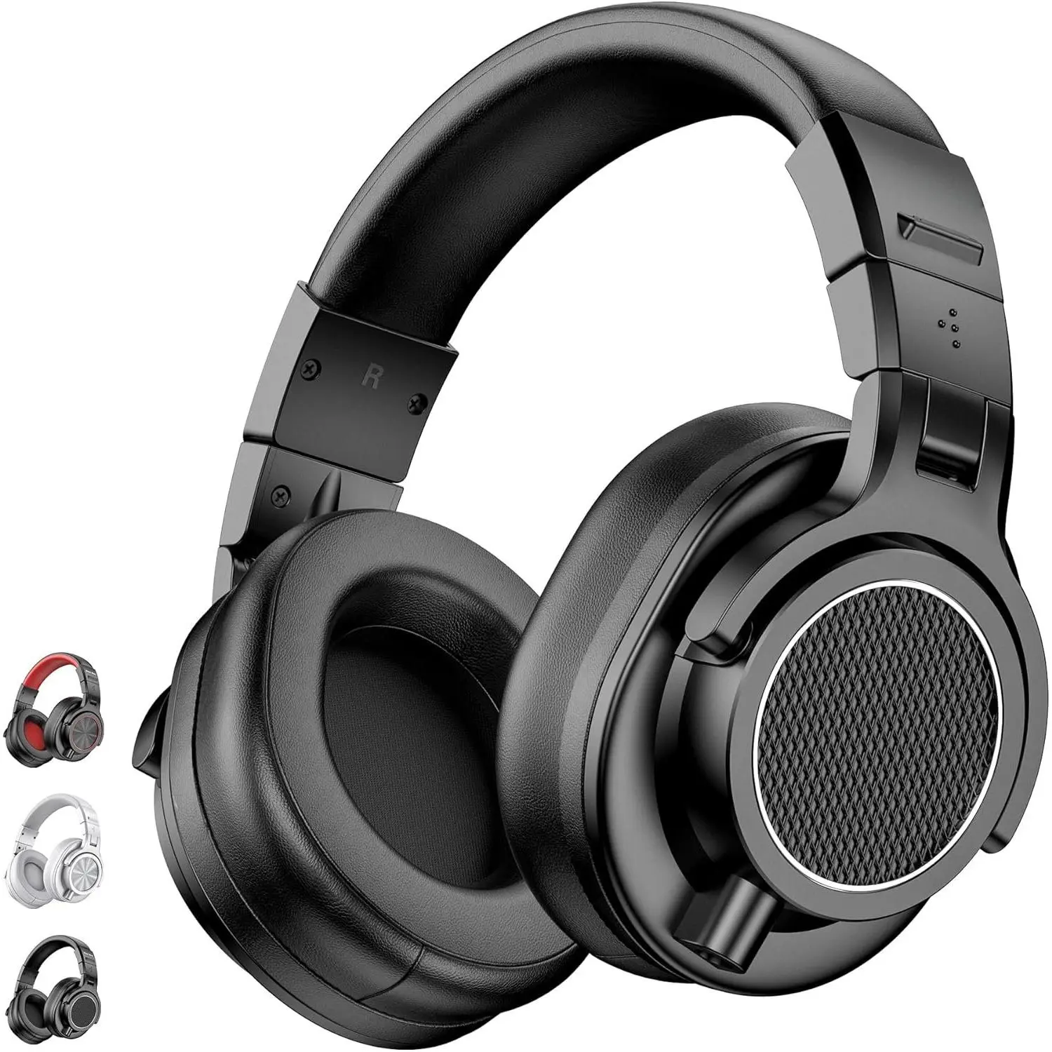 Studio Headphones, Wired Headphones with 50mm Drivers, Professional DJ Headphones for Recording Mixing Podcast Guitar Piano, 210g Ultra-Lightweight Design, 3.5/6.35mm Jack