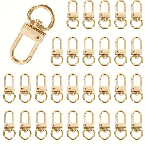 Keychain Making Kit, Lobster Claw Clasps & Swivel Rings & Hooks, Zinc Alloy Jewelry Findings for Dog Leash Charms & Craft Accessories, Charm Accessory, Diy Craft Kit