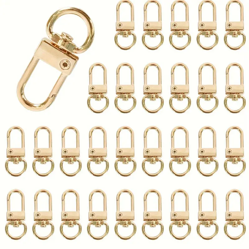 Keychain Making Kit, Lobster Claw Clasps & Swivel Rings & Hooks, Zinc Alloy Jewelry Findings for Dog Leash Charms & Craft Accessories, Charm Accessory, Diy Craft Kit