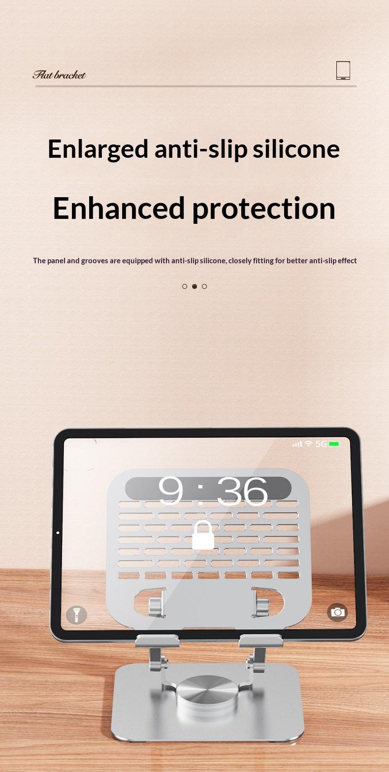 Desktop holder, mobile phone tablet, computer holder 360-degree rotating metal, high-end lazy live broadcast drama chasing artifact