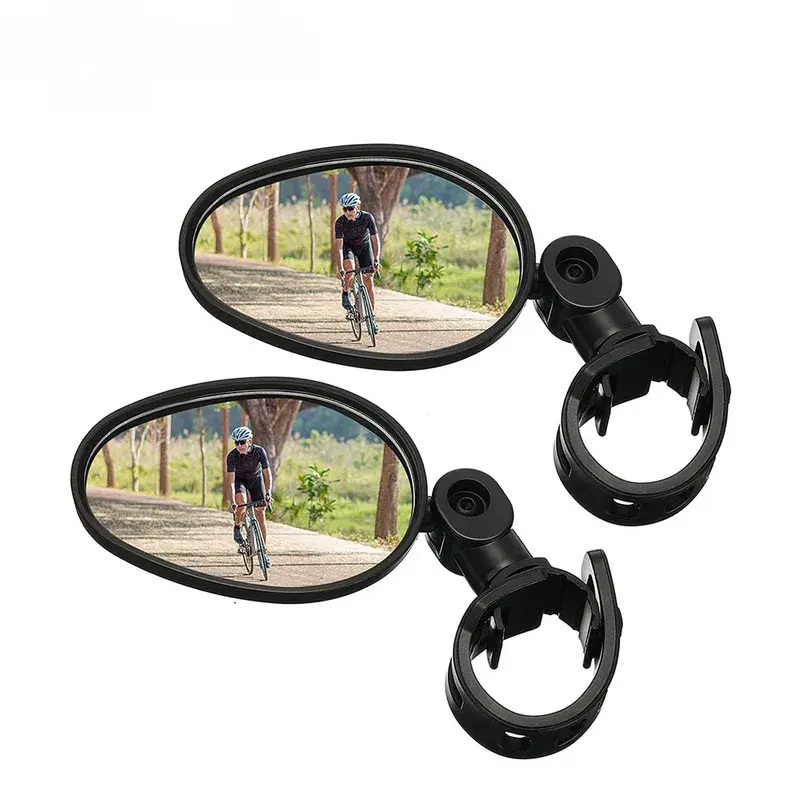 1/2PCS Cycling Rearview Mirror - 360-Degree Adjustable, Convex ABS Plastic Cycling Gear, Universal Fit for MTB, Road Bike with Loosen Screw Handlebar Installation