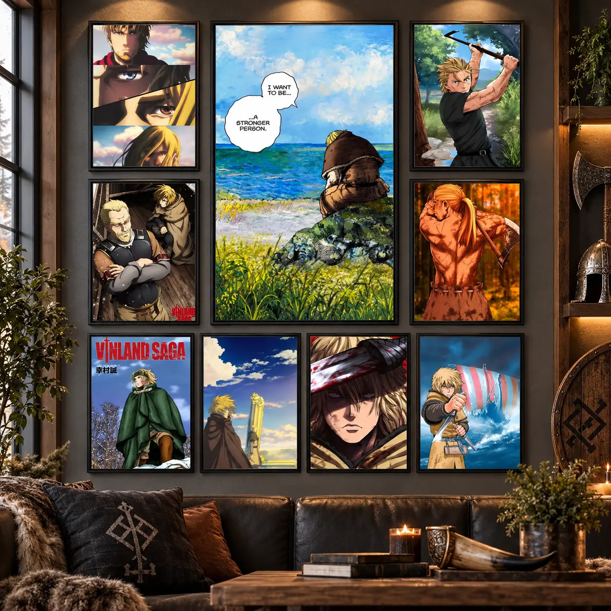 Vinland Saga Anime Manga Print Poster - Waterproof, HD, Fade-Resistant, Self-Adhesive Wall Sticker Artwork - Artistic Home Room Decoration, Ideal Gift for Anime Fans
