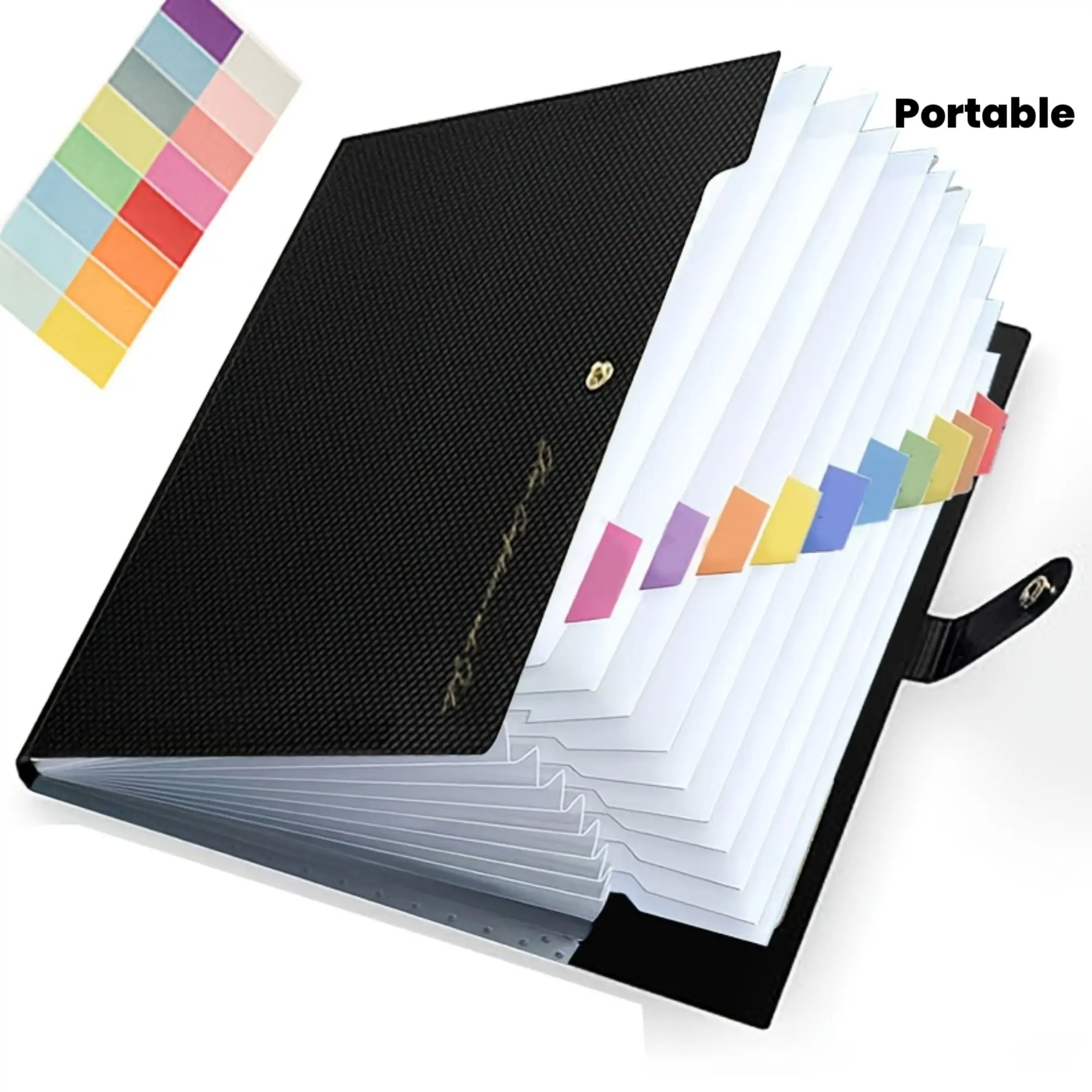 pocket Organ File Bag Expansion Clip, 9.45*12.8 Inches, Suitable for Important Documents. It Comes with a Label and Is a Portable Storage Bag, Expanding File Organizer, Suitable for Use in Offices, Homes and Schools