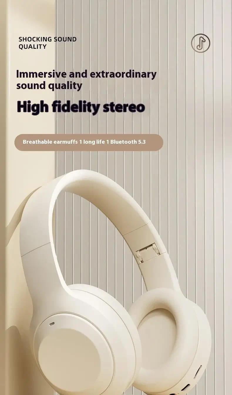 2026  Over wireless Ear HIFI Stereo M5 Headsets  Bluetooth 5.3 game Headphones Sports Gaming Earphones Support TF/AUX noise reduction comfortable wear dream travel headphones