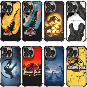 Viral Dinosaur Movie Fan Merch  Jurassic World Phone Cases for iPhone 17 Air 16 Pro Max 15 14 Plus 13 12 11, Four Corners Shockproof Clear Soft TPU Cover Trendy Accessory For Dino Movie & Jurassic Franchise Fans