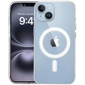 Luxury transparent anti drop Shockproof magnetic phone case for iPhone 12Mini  13Mini