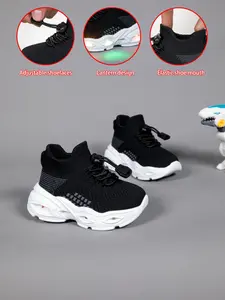 New Children's and Teenagers' Infant Casual Fashion Shockproof Wear-resistant Cool Glowing LED Light Sole Lightweight Breathable Low-top Mesh with Quick Lacing Outdoor Indoor Walking Running Learning Step Sports Leisure Running Shoes