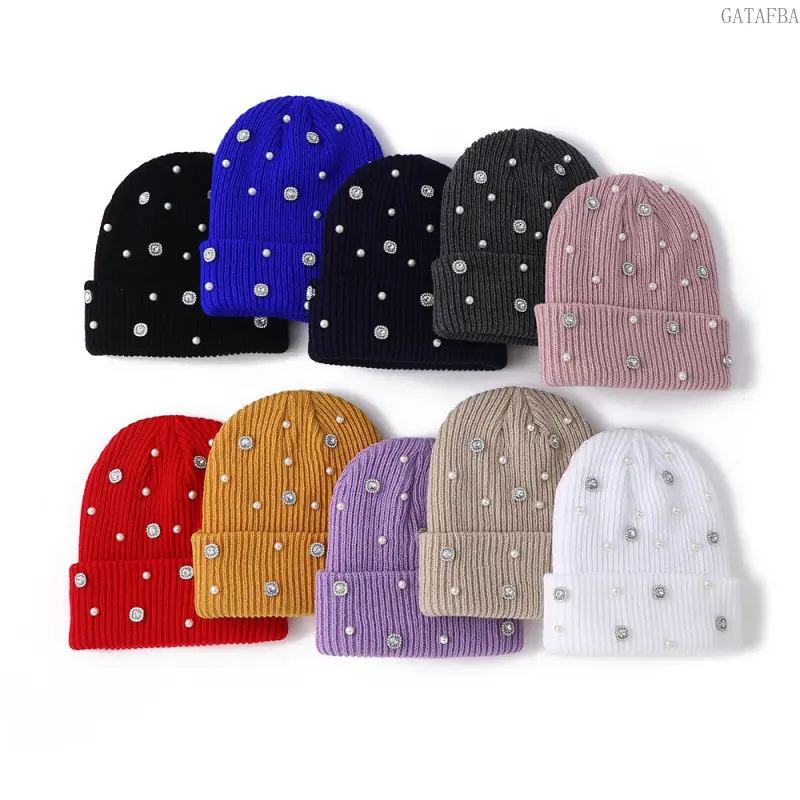 Women Solid Knit Beanie Twisted Cable Pointed Pullover Hat Soft Warm Lightweight Cute Headwear for Autumn Winter Daily Outdoor Street Casual Outings