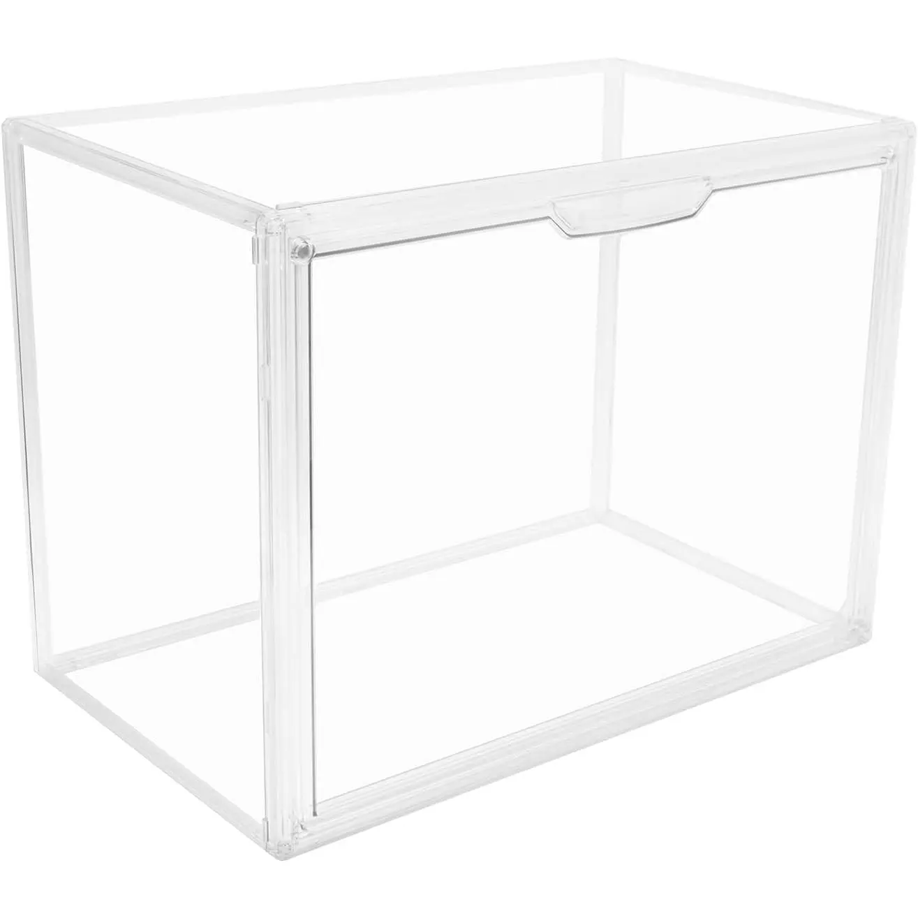 Clear Stackable Plastic Storage Bins with Lid, Dustproof Acrylic Display Case for Collectibles, Large Figures Showcase, Shoe Storage Box, Closet Organizer for Books Cosmetics PursesGift