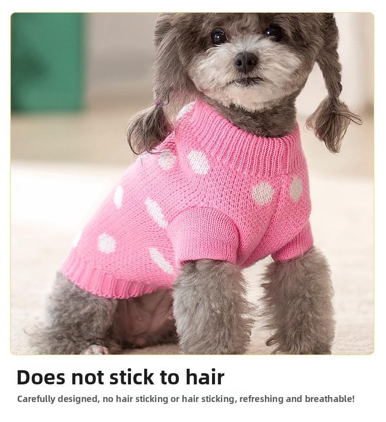 New Pet Knitted Sweater Fall Winter Warm 2-Leg Dog Clothes Multiple Colors Soft Knitwear for Small Medium Dogs Gold Plated Custom Collar shoes