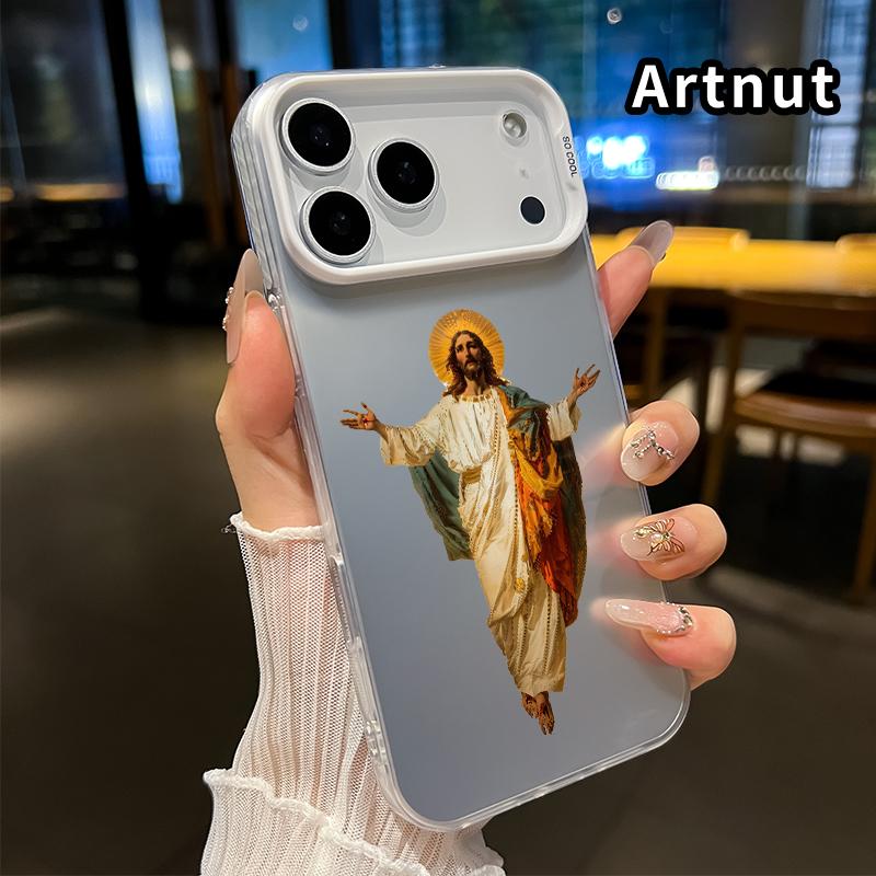 Phone Case for iPhone 17 Pro Max 16 Plus 15 14 13 12 11 Air E Jesus Christ's Holiness Pattern Anti-Scratch Shockproof Pocket-Friendly durable Cover