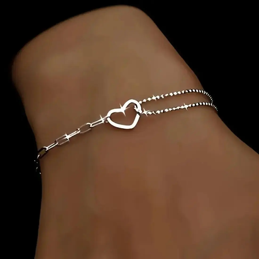 Minimalist Link Bracelet in Stainless Steel, Classic Unisex Design, Tarnish-Resistant & Lightweight for Daily Wear