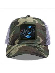 DJ mixer Camouflage Mesh Baseball Cap for Men & Women - Adjustable Snapback Trucker Hat, Breathable Back for Hiking, Fishing, Camping, Golf & Casual Outdoor Attire Camouflage Random