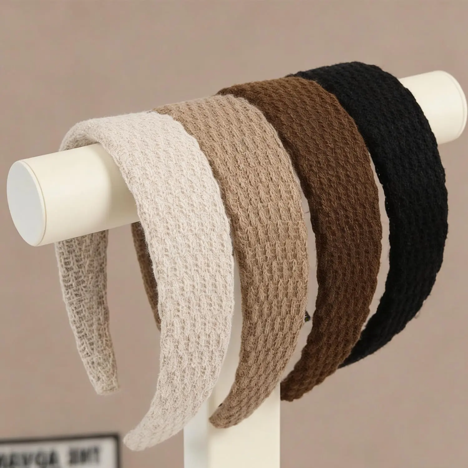 Headbands for Women Non Slip Knitted Hairbands for Girls Trendy 1.57 in Wide  Bands Solid Color Elastic Hair Accessories for Women’s Hair Fashion 4 Pack
