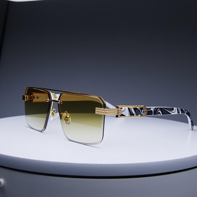 4-Pack Fashion Rimless Sunglasses for Men and Women Classic Small Square Frameless Shades with UV Protection for Travel and Everyday Wear Lightweight Comfortable Classic Square Design