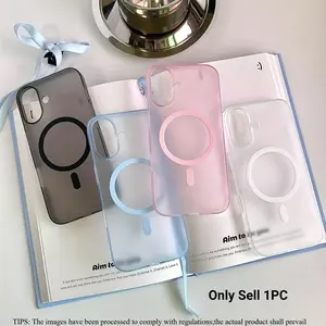 Ultra Thin Frosted Magnetic Case for iPhone 17 Air 16 Pro Max/15 Pro Max/14/13/12/11 - Non-Yellowing Anti-Fingerprint PC Material Full Body Protection Shockproof Protective Covers Phone Protector Cover Protective Casing Protector