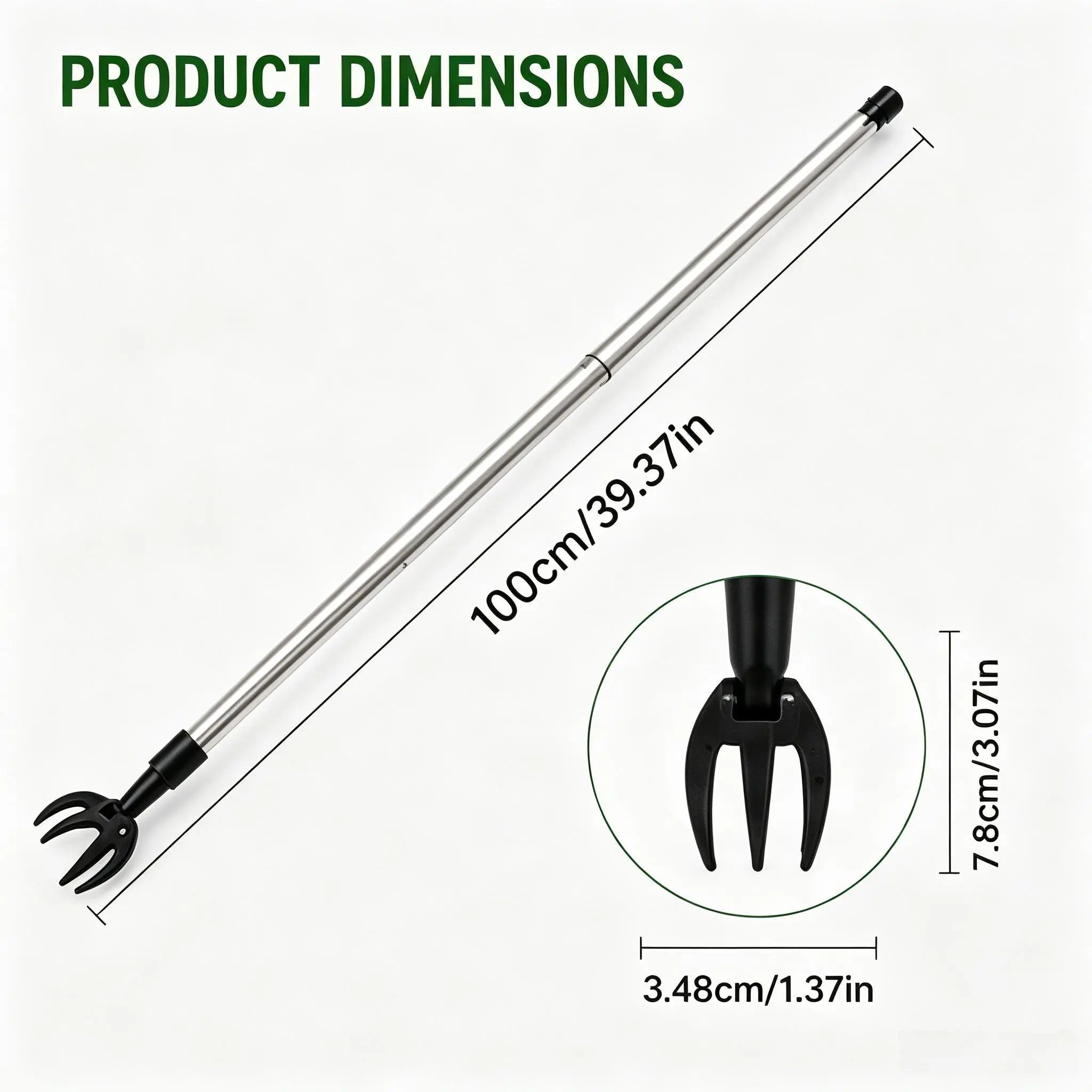 Ergonomic No-Bend Long Handle Stand Up Weed Puller, Specialty Hand Tool for Senior Backyard Gardeners' Lawn Weed Root Removal