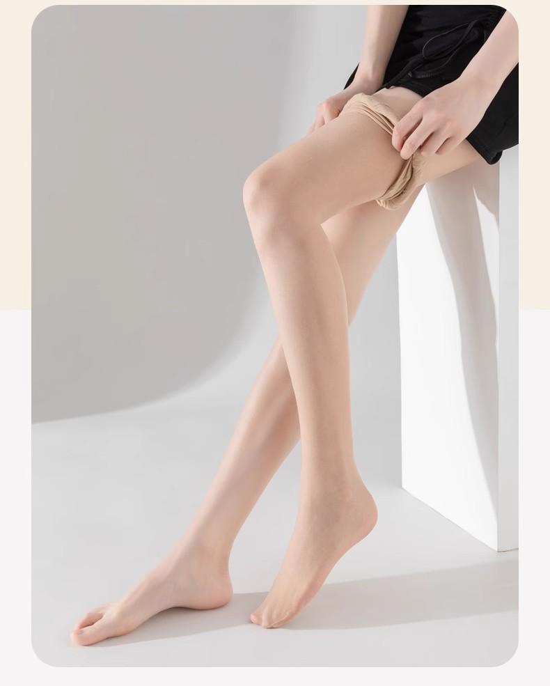 (White Swan Series ‌ ) Women's Ultra-Thin, Snag-Resistant, Nude-Colored Pineapple-Textured Tights, Bare-Leg Illusion, 0D Sheer Pantyhose, Non-Slip Waistband, for Spring and Summer