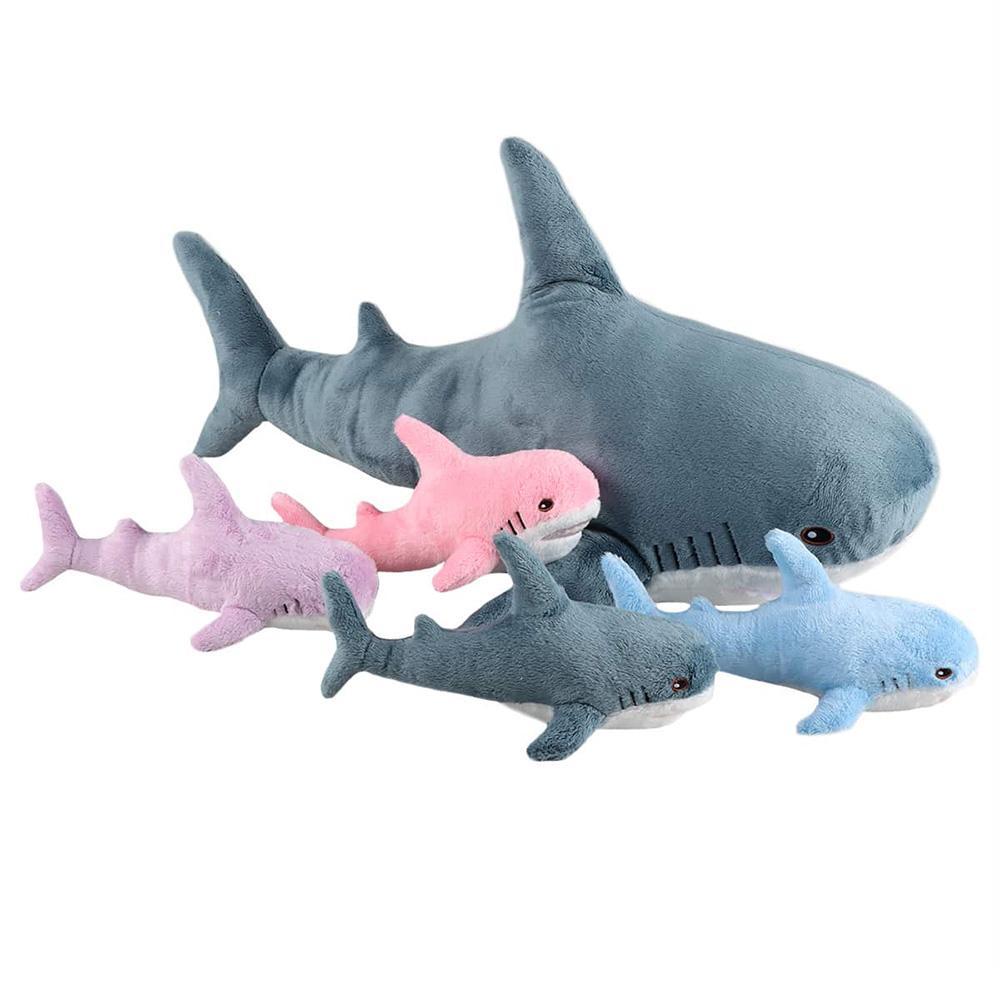 Home Giant Shark Soft Adorable Stuffed Toys, 5 Counts/set Soft Plush Pillows, Creative Comfort Animal Plushie Doll Pillow for Room Decor, Fun Birthday Gift, Soft Cuddly Gift, Huggable Stuffed Animal, Sofa Ornaments,  Stuffed Animals