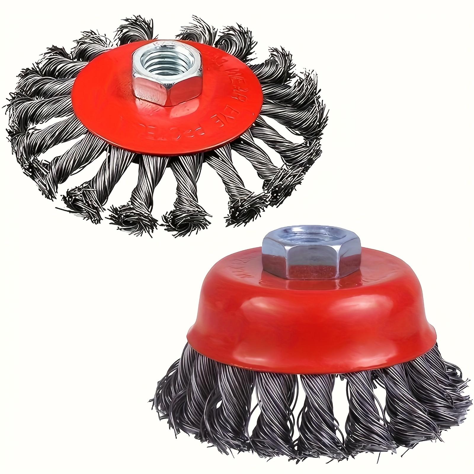 4" Wire Wheel Cup Brush Kit for Grinders, Stainless Steel Heavy-Duty, Metal Cleaning, Rust & Paint Removal, Surface Prep, Polishing, Grinding, Professional & DIY Use, Ideal Gift for Mechanics, Craftsmen, Workshop, Car, Tools, Industrial, DIY Projects