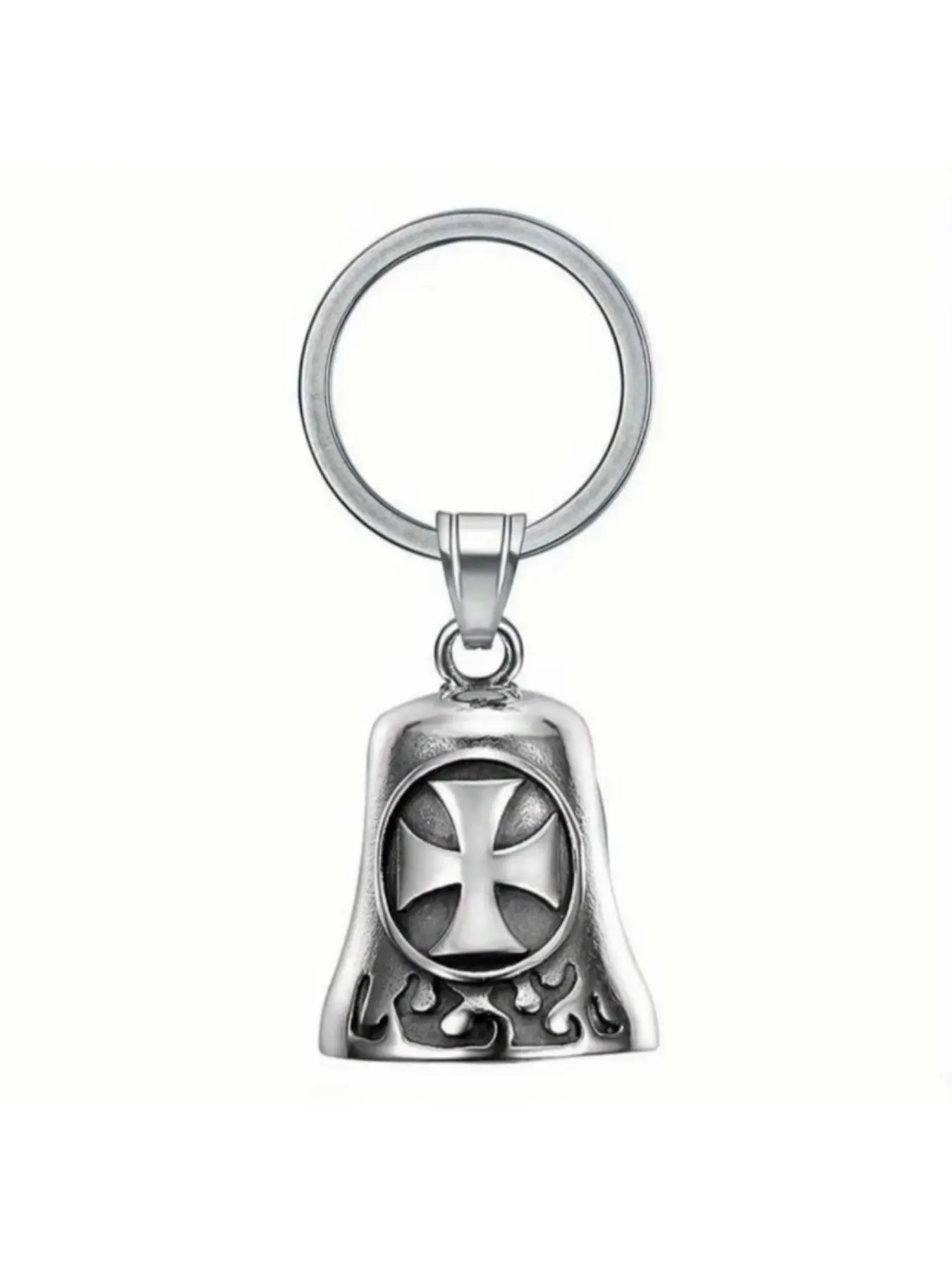 Vintage Cross-Drive Safety Bell for Motorcyclists, Urban Style Lucky Bell Charm, Durable and Fashionable Design, Perfect Gift for Motorcycle Enthusiasts, Key Charms
