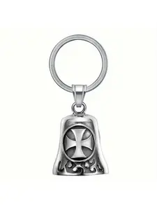Cross Ring Bell for Bikers, Motorcycle Lucky Charm, Urban Style Bike Accessory, Durable and Fashionable Design, Perfect Gift for Motorcyclists