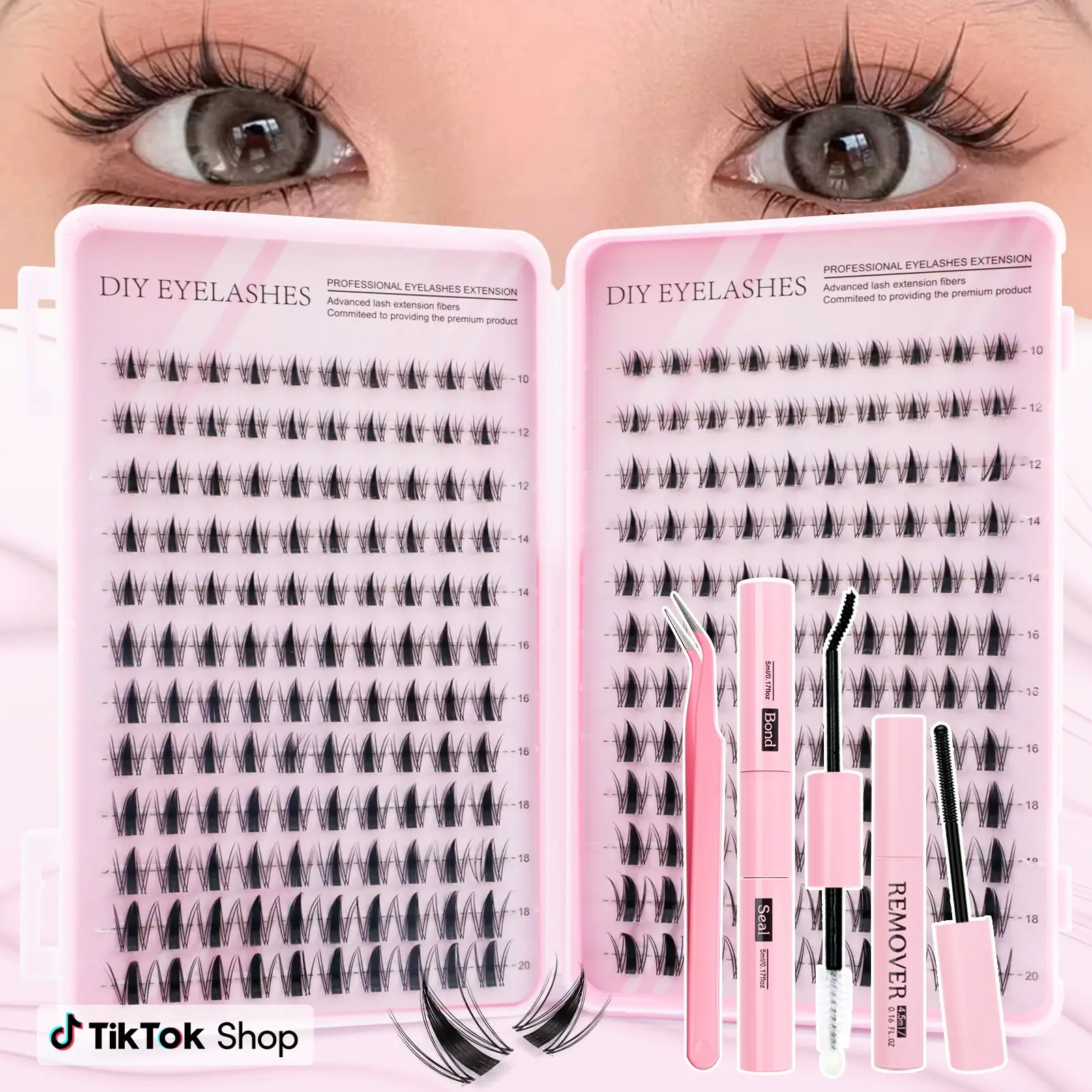 Natural Drifting Eyelash Clusters, Cosmetic False Lashes, Anime Eyelashes, Manga Anime Lashes, Pointed Lash Extensions, C Curl Individual Lash Extensions, Mixed Individual Lashes, DIY Home Makeup