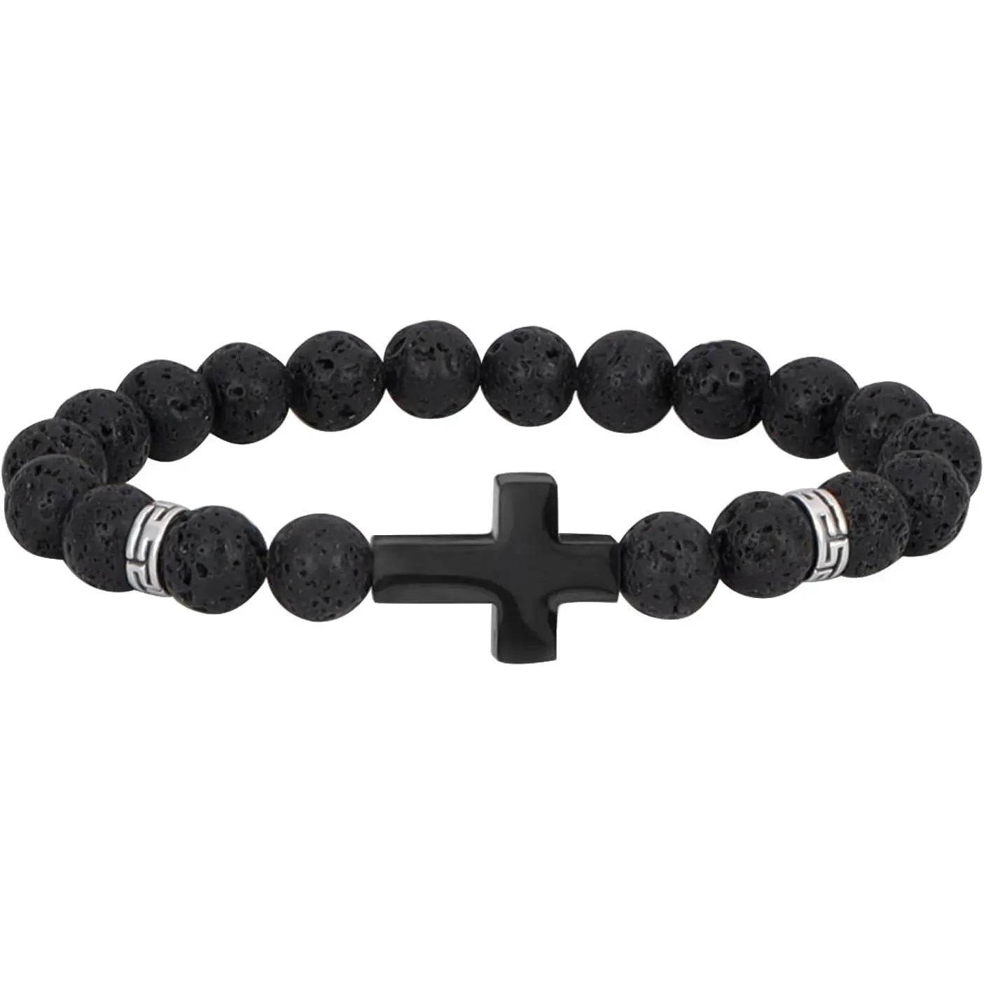 8mm  Stone Lava Bracelet Diffuser Essential Oil Wristband with Stainless Steel
