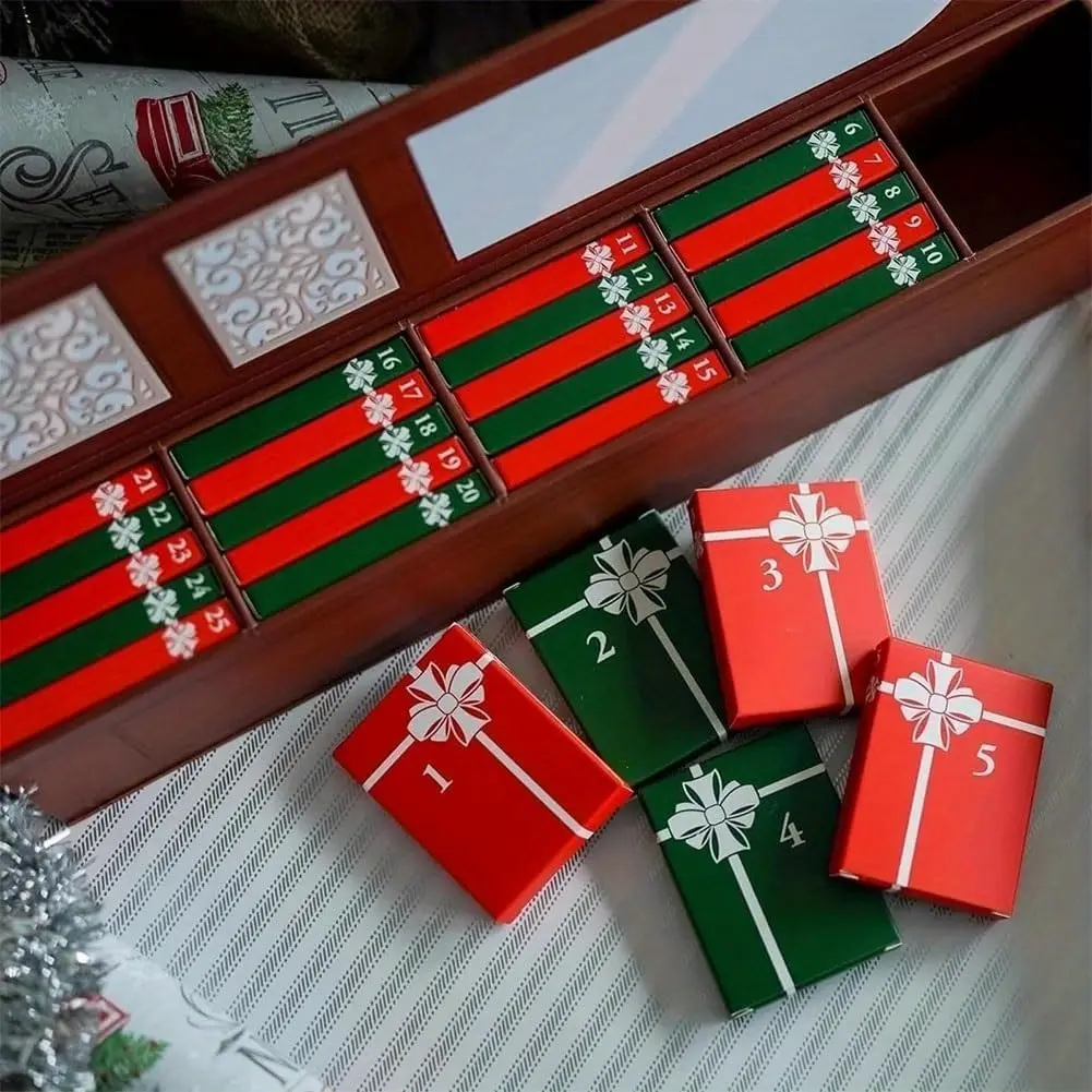 Book Lover Advent Calendar, Christmas Countdown Calendar with Open Pages, and Striped Book Design, Ideal Gift for Readers