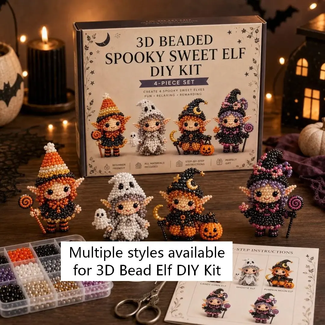 3D Bead Magic Elf DIY Kit, Jewelry Making Kits, Creative Craft Set for Kids & Adults, Perfect Gift Idea, Fun Jewelry Making Activity, Unique Present Option