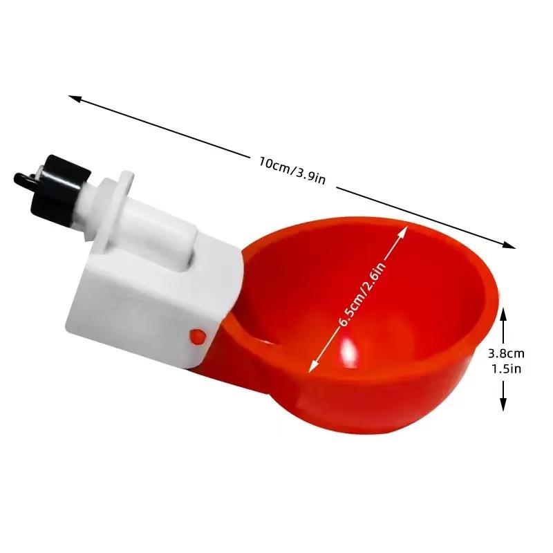 Automatic Chicken Waterer Cup, Easy Install Poultry Feeder for Hen House Farming, Durable PP Material for Chickens Ducks Birds