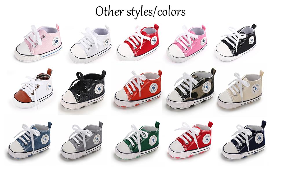 (New)Unisex Baby Boys Girls Shoes, Newborn Infant Non-Slip Canvas Denim High Top Sneakers, Toddler First Walkers Shoes