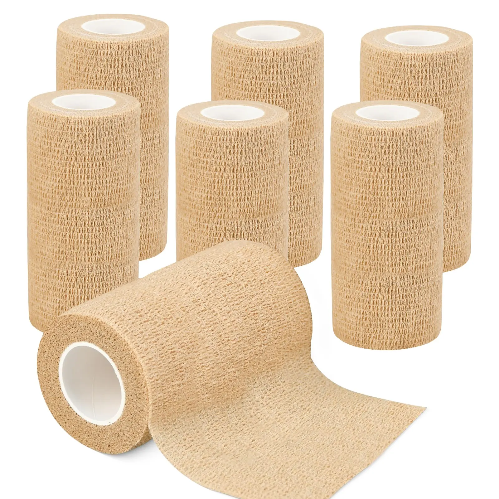 6 Pack Self-Adhesive Bandages, 3.93x177.16 Inch Elastic Adhesive Bandages, Sports Multi-Purpose Tape