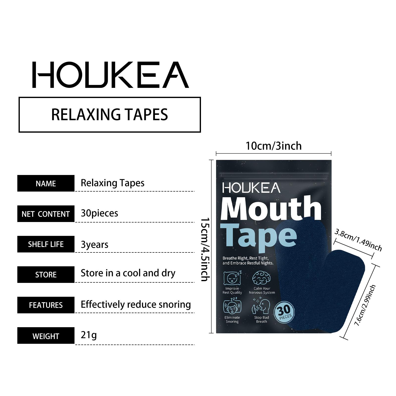 Houkea Anti-Snoring Patch: Quiet, comfortable, good sleep all night, corrects mouth opening for breathing, stops snoring, sealing patch