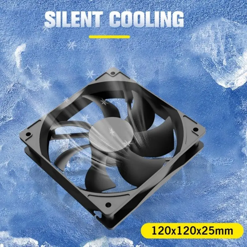 AEiTTO 12CM/4.72inch Chassis Fan DC12V/4Pin Ultra-quiet Operation High Airflow Hydraulic Bearing 1200-3000 RPM PC Case Cooling Ventilator DIY Gaming Equipment Desktop PC Computer Fans