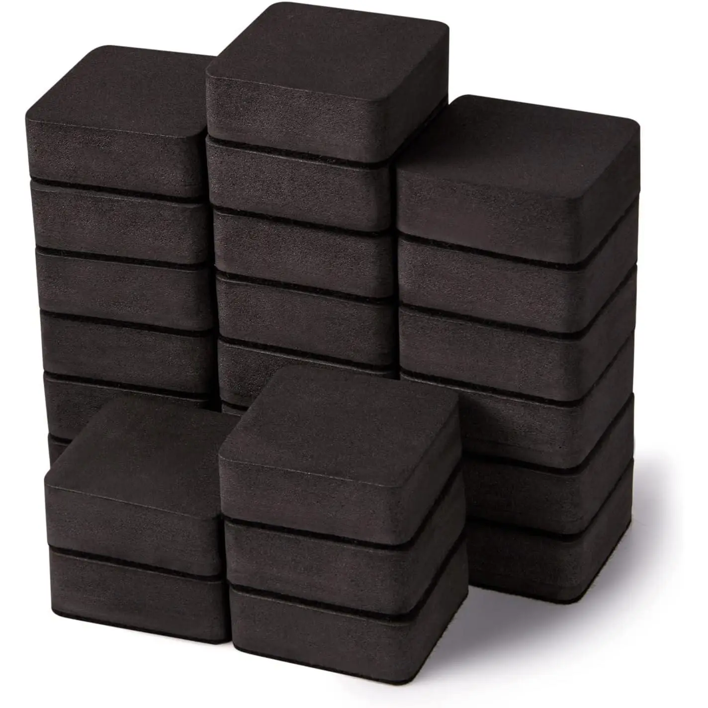24 Pack  Whiteboard Dry Erase Erasers for Classroom School | Whiteboard Dry Erase Erasers Chalkboard for School Supplies and Office Classroom and Teacher  Haves (Square,Black)