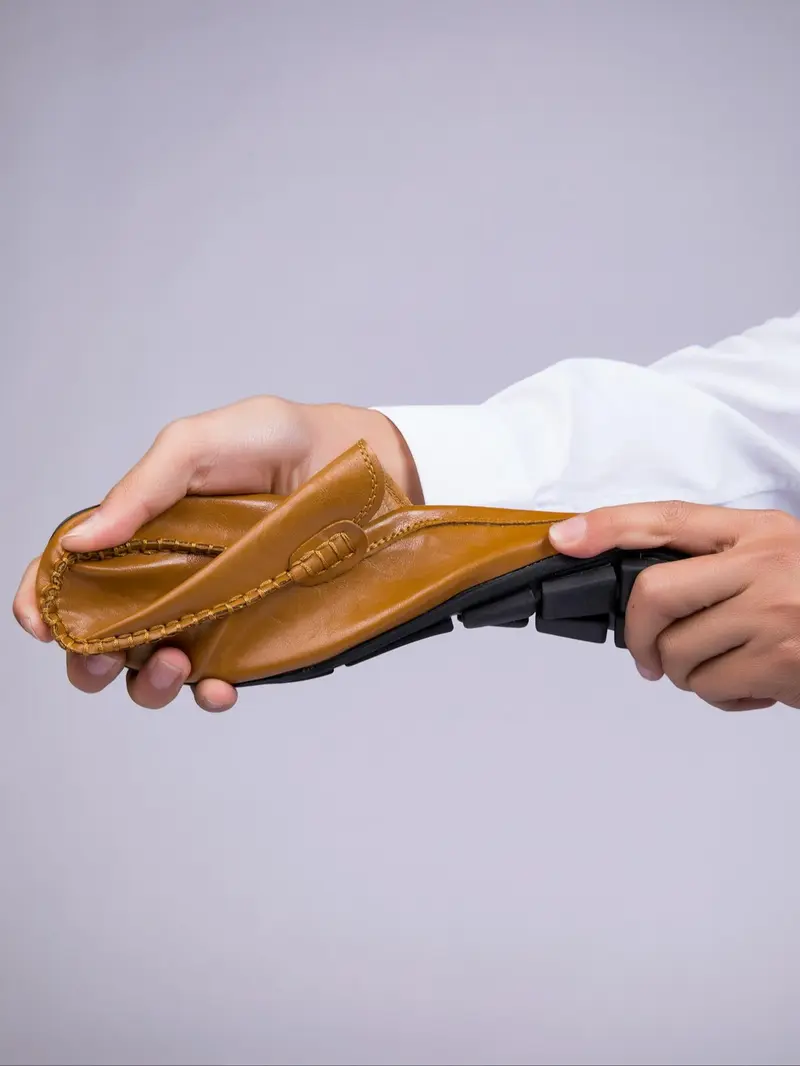 Men's Business Style Solid Color Slip-on Loafers, Casual Comfortable Breathable Walking Shoes, Fashionable Shoes for Daily Wear, Boy