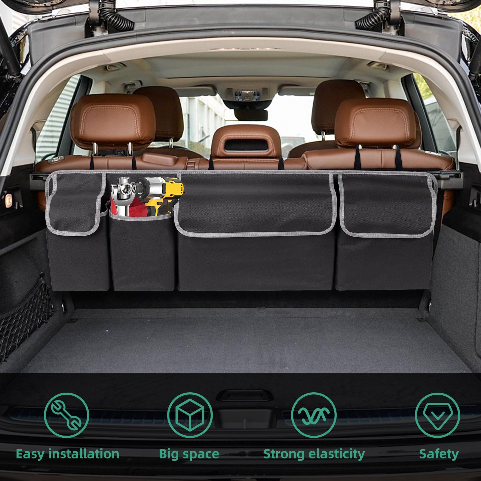 Car Seat Back Storage Bag, 1 Count Large Capacity Multi-Pocket Car Seat Back Organizer, Universal Car Interior Accessory for Storing & Tidying, Boujee Car Accessories