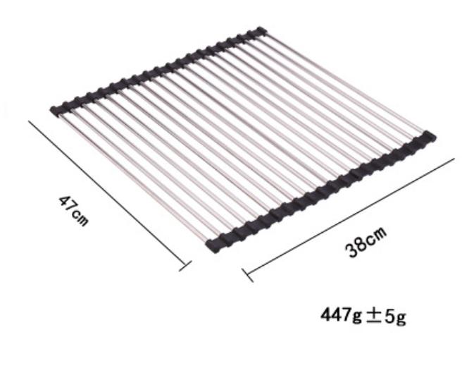 Folding Kitchen Drain Sink Rack Stainless Steel